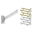 thumbnail image 1 of Folding Wall Mounted Clothes Hanger, Clothes Hook (8 Holes) With 8 Pcs Gold Silver Handles Hardware, 1 of 5