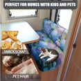 thumbnail image 6 of SCRAWLGOD Hydrangea Dragonfly Print RV Dinette Cushions Covers Stretch Universal Camper Car Cushion Slipcover Washable 2 Piece Set RV Couch Cover for Camper Car Bench Seats, 6 of 8