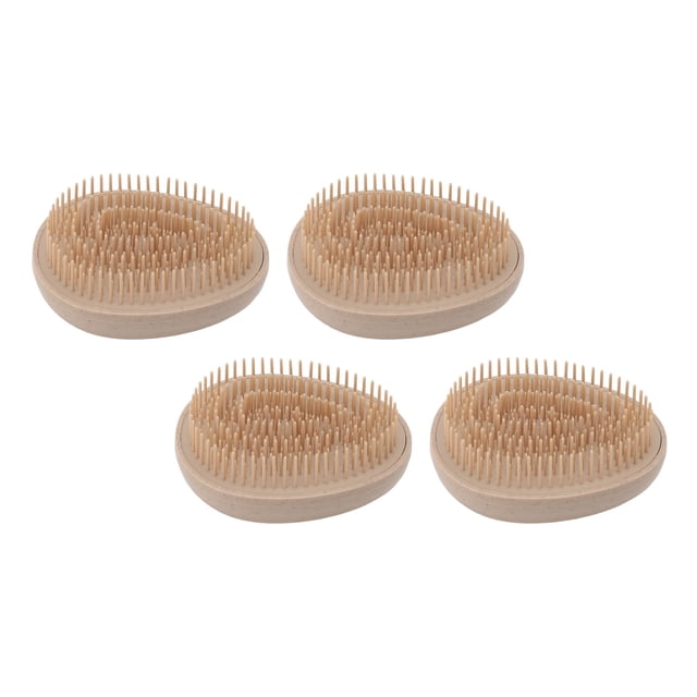 Pincel para el Cabello, Seco 4pcs Desplegando el Cepillo para el Cabello Manejo Redondo de Trigo Masajeado del Cuero Cabelludo para Viajar en el HOGAR