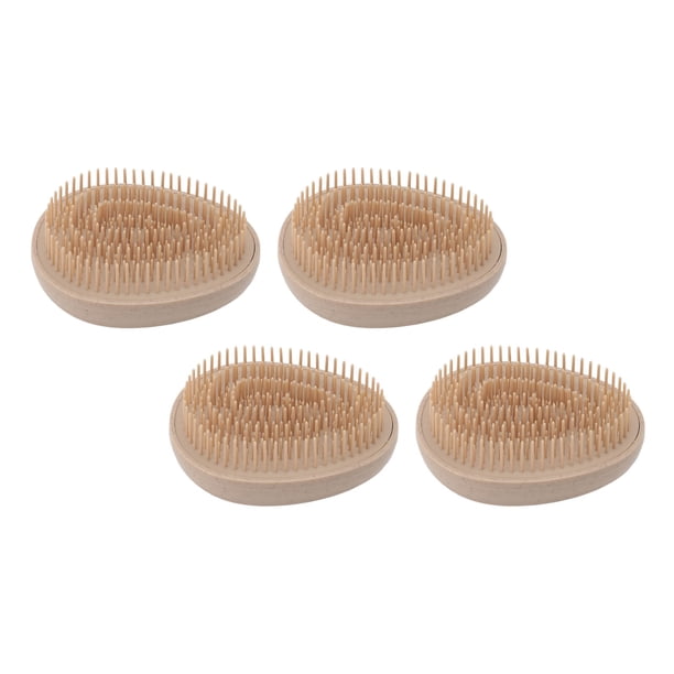 Pincel para el Cabello, Seco 4pcs Desplegando el Cepillo para el Cabello Manejo Redondo de Trigo Masajeado del Cuero Cabelludo para Viajar en el HOGAR