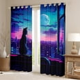thumbnail image 2 of Feelyou Cute Anime Kitten Curtains Pack of 2 (42x84 Each) Child, Cartoon Cat Lover Curtains Blackout, Kawaii Animal Style Bedroom Curtains, Curtains and Drapes Home Decor, 2 of 6