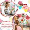 thumbnail image 5 of 200 Pieces 4 Oz Colorful Shaved Ice Cups Flower Shaped Snow Cone Leak Proof Plastic Snack Cream Bowls, 5 of 7