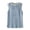 Light Blue, variant on Women's Sleeveless Lace Trim Top Round Neck Linen Blend Casual Solid Blouse for Summer Spring Vacation