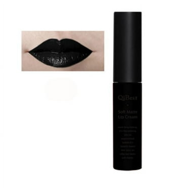 SQUARE CARMEN Waterproof Matte liquid lipstick Long Lasting lip gloss Qibest Lipstick BK/30, Black, 15ML