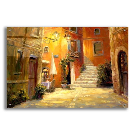 Epic Art 'Lighted Alley' by Haixia Liu, Acrylic Glass Wall Art, 36"x24"