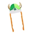 thumbnail image 5 of StPatricks Day Hat for Family Gathering Carnivals Party Celebration Horn Hat Festival Headwear Braid Shamrock Hat, 5 of 8