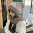 thumbnail image 4 of Dosaele Winter Warmth Pom Pom Knit Hat Scarf Set - Soft Braided Ear Protection Neck Cover  Versatile One-Piece Fashion Accessory For Autumn And Winter Seasons - Perfect For Outdoor Activi, 4 of 6