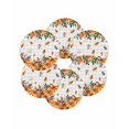 thumbnail image 7 of 13 Inch Round Placemats Set of 6, Orange Yellow Pumpkin Fall Non Slip Heat Insulation PP Table Mats, Thanksgiving Leaves Grey Plaid Washable Place Mats for Kitchen Dining Party Table Decor, 7 of 7
