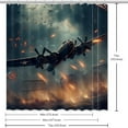thumbnail image 6 of Independence Day Bomber Waterproof Shower Curtain Set with Hooks - Printed Bathroom Curtains - Decorative Bathroom Shower Curtains, 6 of 6
