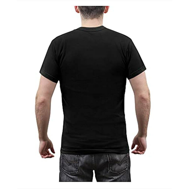 Rothco Solid Color T-Shirt with Cotton / Polyester Blend,Black