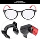 thumbnail image 4 of Gafas de lectura elegantes, bisagras de resorte, lentes de presbicia portátiles, para hombres y mujeres, +3,50 negro y rojo, 4 of 8