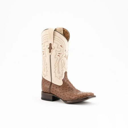 

Men s Ferrini Colt Full Quill Ostrich Boots Handcrafted Kango Tabac