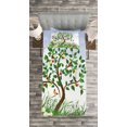thumbnail image 3 of Ambesonne Nature Quilted Bedspread Set 2 Pcs, Cartoon Garden Colorful, Twin Size, Multicolor, 3 of 3