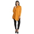 thumbnail image 2 of phagun Long Sleeve Tunic Mandarin Collar Asymmetrical Formal Shirt for Women, 2 of 7