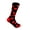 Black with Red, variant on Valentine's Day Red Hearts Pattern Mid-calf Dress Casual Unisex Socks In Black with Red Color