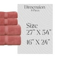 thumbnail image 2 of Home Weavers Elegance Essentials 550GSM 100% Cotton Zero Twist Super Absorbent Bath Towel Set (2 Bath Towel, 2 Hand Towel) - (Set of 4), Coral, 2 of 5