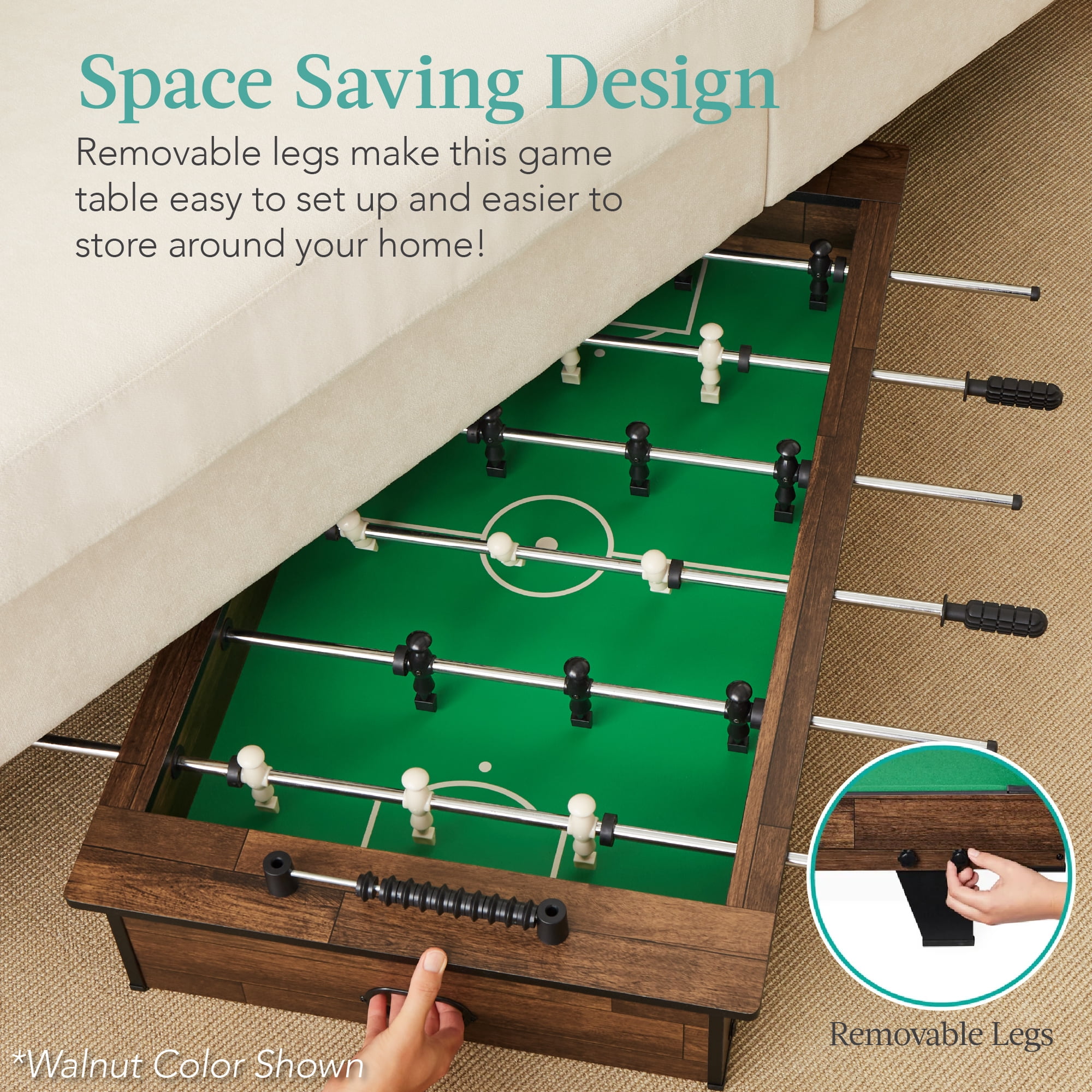 Best Choice Products 40in Tabletop Foosball Table, Arcade Table Soccer for Home, Game Room w/ 2 Balls - Gray
