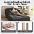 thumbnail image 4 of 67'' Oversized Chaise Lounge Chair, Cloud Plush Corduroy Sofa Bed for Living Room, Modern Deep Seat Sleeper Couch with Back Cushion, No Assembly Required, (Charcoal), 4 of 12