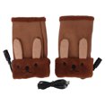 thumbnail image 1 of Guantes calentados por USB, guantes calefactores sin dedos con forma de Animal de dibujos animados lindos, calentador para trabajo de oficina, 1 of 8