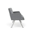 thumbnail image 2 of Willow Lounge Lobby Reception Waiting Room Loveseat / Silver Steel / Gray, 2 of 5