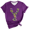 thumbnail image 2 of BOOMILK Mardi Gras Shirts for Women Carnival Crawfish Lobster Print V Neck T-shirt Plus Size Summer Top Graphic Tees, 2 of 8