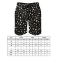 thumbnail image 3 of Bright Star Board Shorts Hot Sale Black Silver Shiny Stars Print Design Beach Shorts Men's Drawstring Pattern Swimming Trunks, 3 of 5