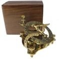 thumbnail image 3 of Sundial Compass - Brass with Wood Box, 3 of 5