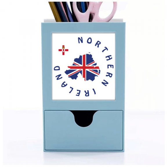 Map Flag Northern Ireland Desk Supplies Organizer Pen Holder Card