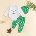 thumbnail image 2 of WUANDIXFA Baby Boy Girl Golf Outfit New To The Club Embroidery Long Sleeve Romper Golf Pants Hat Set 3Pcs Fall Clothes (White, 3-6 Months), 2 of 7