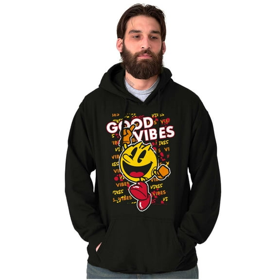 PACMAN Game Good Vibes Graffiti Hoodie Sweatshirt Women Men Brisco Brands S