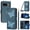 Blue, variant on For Google Pixel 10 Pro XL / Pixel 9 Pro XL 6.8-inch Wallet Case Glitter Butterfly Multi-Card Slots Zipper Wallet With Detachable Lanyard Shoulder Strap and Hand Strap Leather Phone Case,Purple