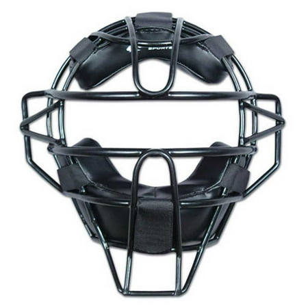 Umpire Equipment - Champro Adult Solid Baseball Umpire Face Mask Ergo Fit Pads 27 oz. Black CM63B