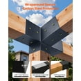 thumbnail image 4 of VEVOR 4x4 Inch Pergola Bracket Kit Inner 3.5x3.5 4-Way Slanted Brackets DIY Post, 4 of 9