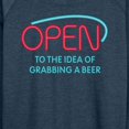 thumbnail image 3 of Instant Message - Open Sign Grabbing Beer - Women's Lightweight French Terry Long Sleeve Shirt, 3 of 6