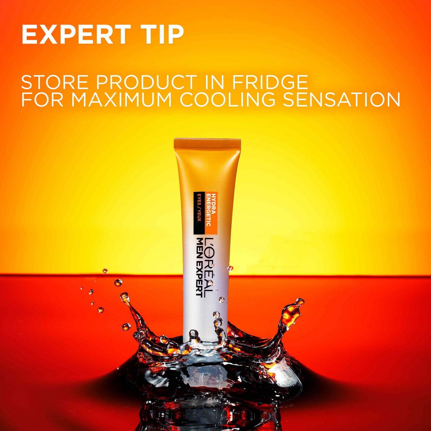 L'Oréal Paris Men Expert Crème Roll-On Anti-Fatigue pour les Yeux, 10ml avec Vitamine C et Caféine