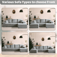 thumbnail image 5 of Wiilayok 107" Cloud Sectional Couch with L-Shape Chaise,Modern Modular Sofa with Deep Seat, Oversized Boneless Upholstered Couches for Living Room Bedroom,Gray(Plush Corduroy Fabric), 5 of 7