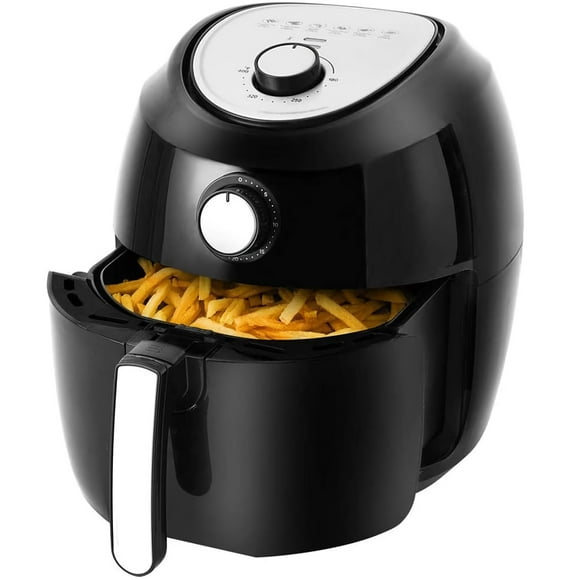 Friteuse à Air Chaud 5,8qt, Friteuse à Air TG 1700W avec Double Bouton de Contrôle, Contrôle de Température, 6 Modes de Cuisson Préréglés, Livre de Recettes - AF10C