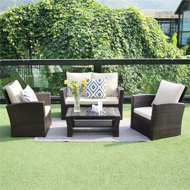 Outdoor Patio Furniture Set Wisteria, High Quality Rattan Outdoor Furniture