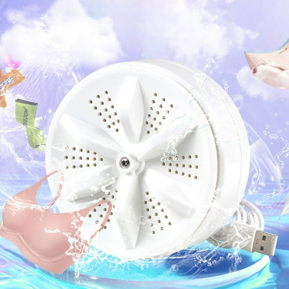 Fiudx Mini Lavadora Turboalimentada, Alimentación Por Usb, Vibración de Alta Frecuencia, Portátil para Viajes, Ahorro de Energía y Agua, Fácil de Guardar, Materiales Ecológicos, Tamaño de 12 Cm