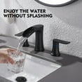 thumbnail image 4 of Matte Black Bathroom Faucet,8 inch Widespread Bathroom Faucet,Yundoom,Sink Faucet Bathroom 3 Hole,2 Handle Bathroom Faucet,Bathroom Sink Faucet with Drain,Faucet for Bathroom Sink., 4 of 7