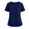 thumbnail image 4 of Scrub Tops for Women Breathable Stretch Fabric V-Neck Scrub Shirts, 4 Pocket Comfortable Scrub Tops Navy L, 4 of 4