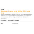 thumbnail image 3 of Mueller Shoulder Brace w/unique rear attachment, Left, White - Small, 3 of 3