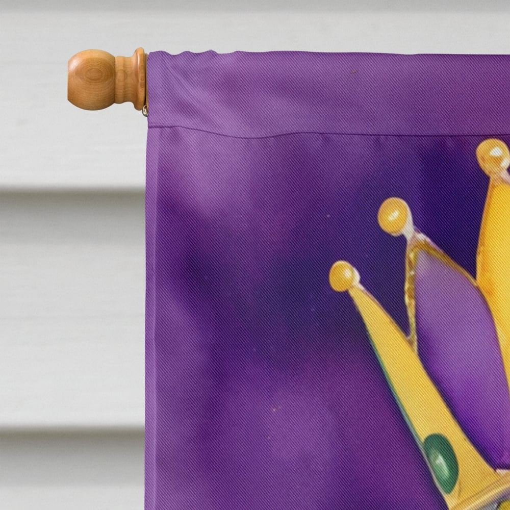 Golden Retriever King of Mardi Gras House Flag 28 in x 40 in