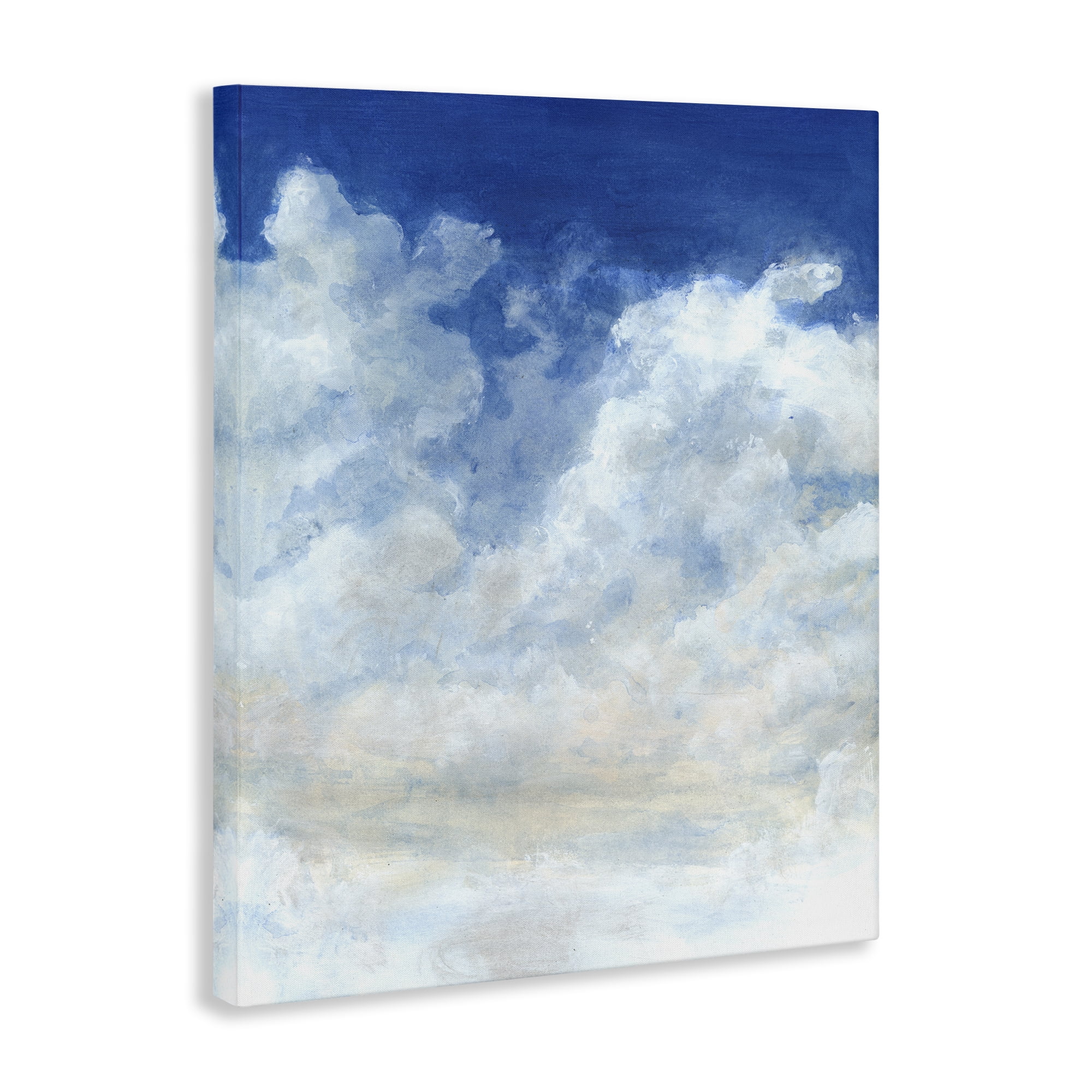 Stupell Industries Full Clouds in Blue Sky Landscape & Nature Painting Wrapped Canvas Art Print Wall Art, 16 x 20