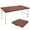 Brown, variant on 4ft Green Portable Folding Table Indoor Outdoor Heavy Duty 135KG Capacity Foldable Camping Picnic Patio Deck Table with Waterproof Top