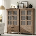 thumbnail image 7 of VENTOPYR Tall Storage Cabinet with 2 Drawers,Wood Accent Cabinet for Living Room, Entryway, Dining, 7 of 7