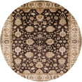 thumbnail image 1 of Ahgly Company Indoor Round Mid-Century Modern Red Brown Oriental Area Rugs, 8' Round, 1 of 6