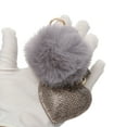 thumbnail image 4 of Unique Bargains 1 Pc Fashionable Heart Handbag Charm Decorative Keychain Gray Gold Tone, 4 of 5