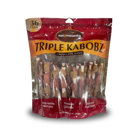 Ruff  Whiskerz Triple Kabobz- 36 CT