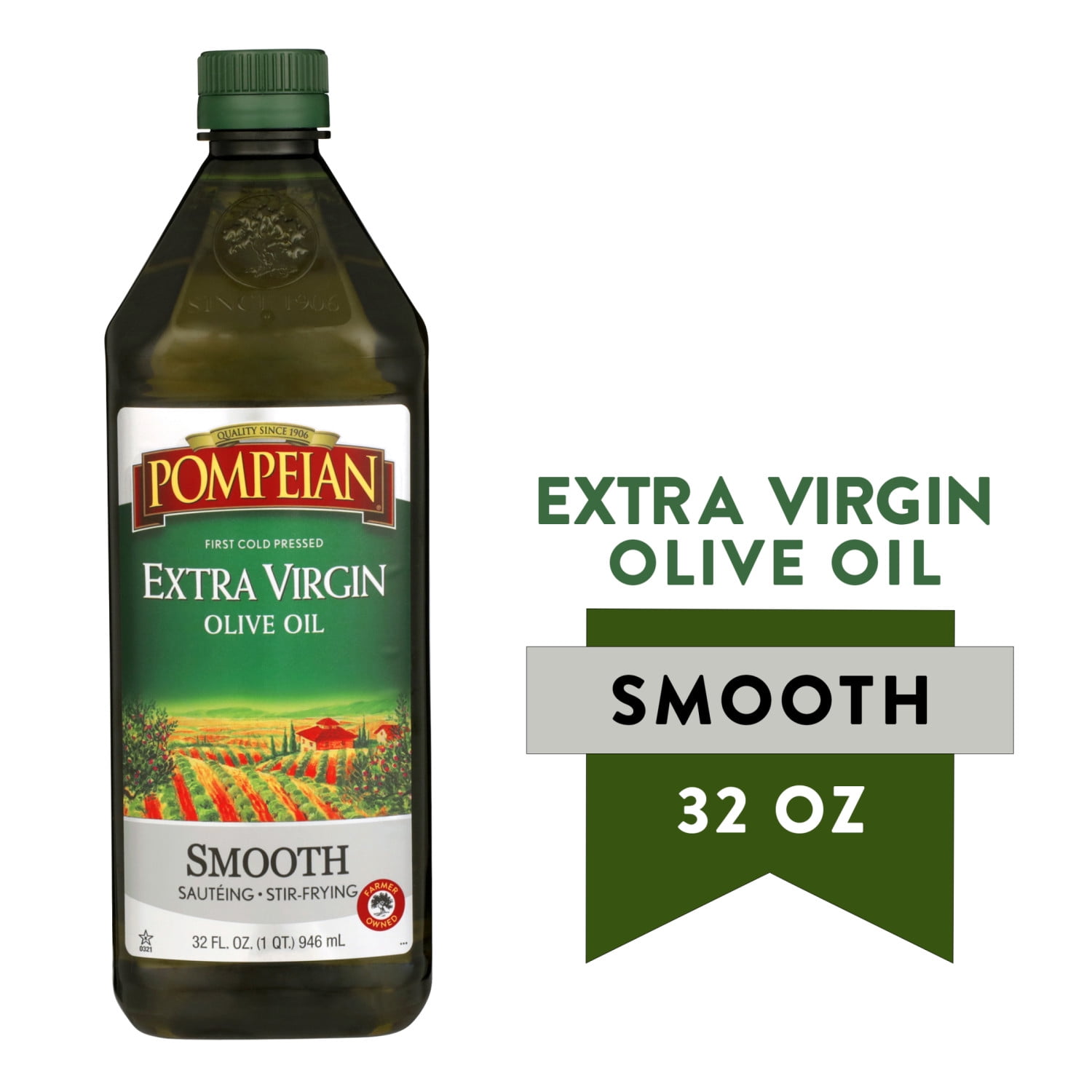 (2 pack) Pompeian Smooth Extra Virgin Olive Oil - 32 fl oz